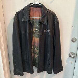 Hard Rock Cafe Black Leather Jacket